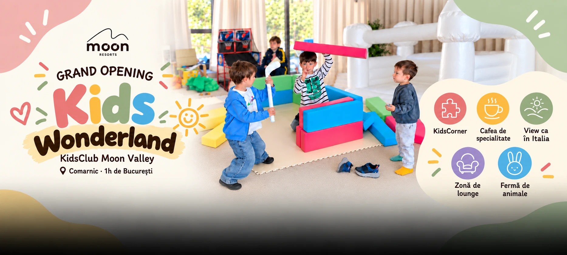 Grand Opening Kids Wonderland — KidsClub Moon Valley, Comarnic, la 1h de București